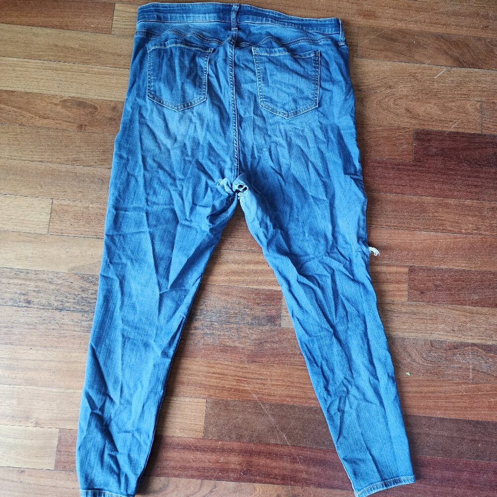 Torrid Sky High Skinny Ripped Jeans Size 18 - Picture 13 of 16